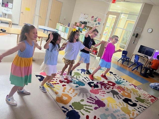 Elementary students in Meadow Montessori School's Innovators program, which provides after school care in Richmond, TX.